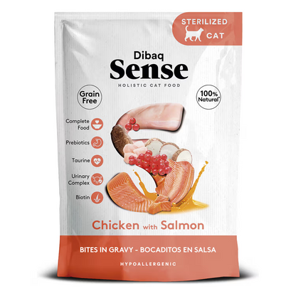 Dibaq Sense Sterilised Adult Cat Chicken and Salmon - Wet food for sterilised cats