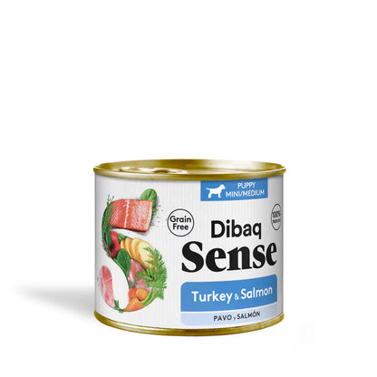 Dibaq Sense Cão Cachorro Grain-Free Salmão e Peru - Ração húmida para cão