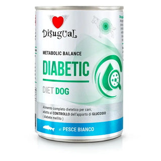 Disugual Diet Diabetic Perro Pescado Blanco - Comida húmeda para perro con diabetes