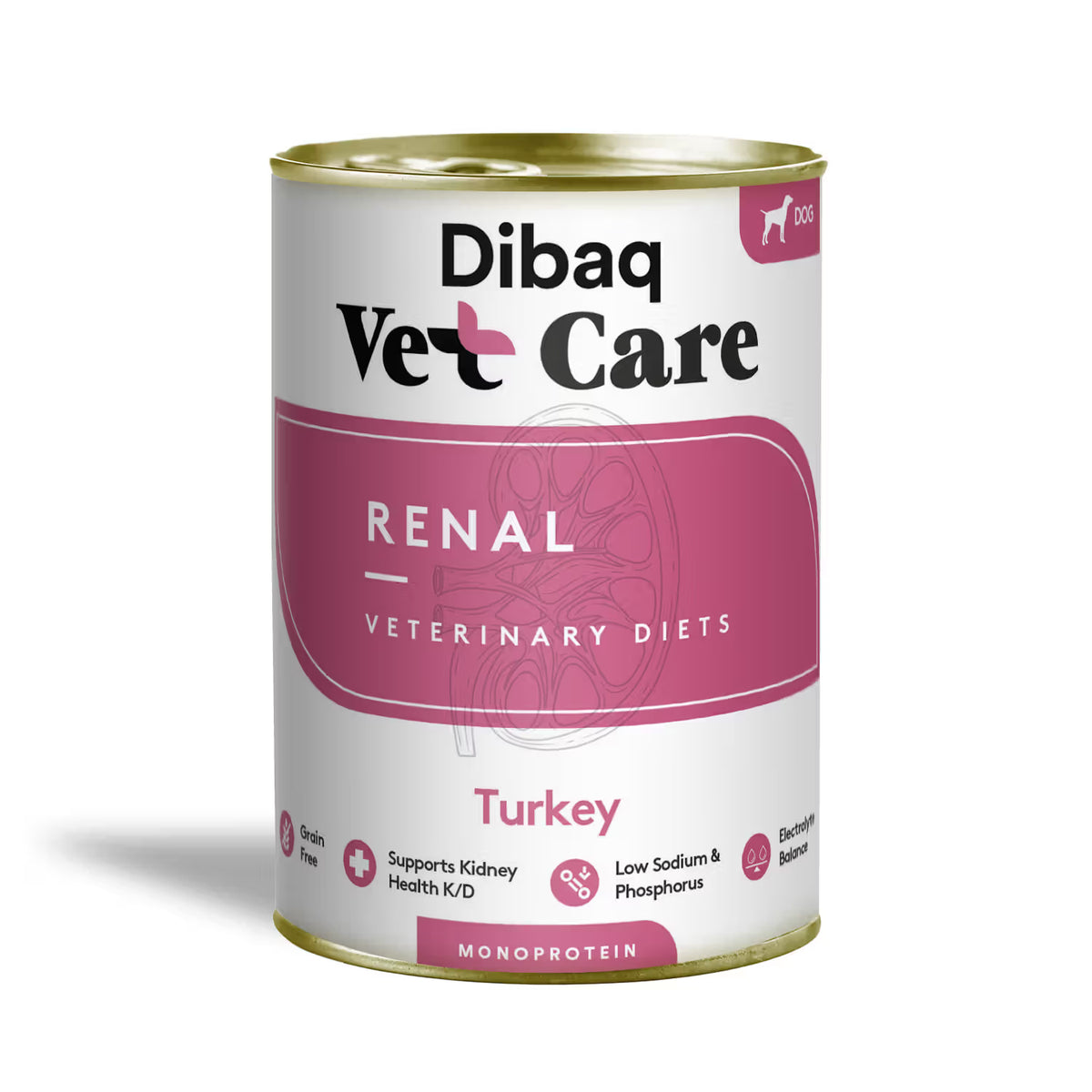 Dibaq Vet Care Dog Turkey - Wet dog food for renal insufficiency