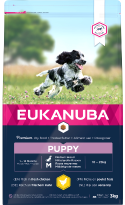 Ração para Cão Eukanuba Puppy Medium Breed | Chicken | 12 kg