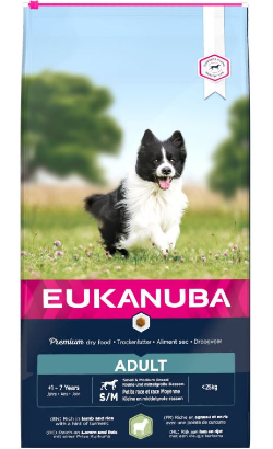 Ração para Cão Eukanuba Puppy Small & Medium Breed | Lamb & Rice | 12 kg