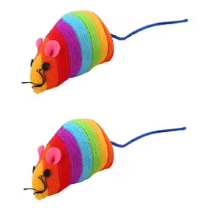 Eurosiam Brinquedo Gato Ratos Arco-Iris c/Catnip