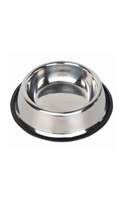 Eurosiam Comedouro Anti Derrapante Aço Inoxidável | 1,8 L