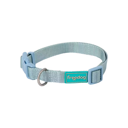 FREEDOG Collar Nylon Basic Azul Cielo 20 / 35 cm - Collar para perro