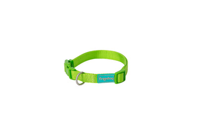 FREEDOG Collar Nylon Basic Verde Lima 20 / 35 cm - Coleira para cão