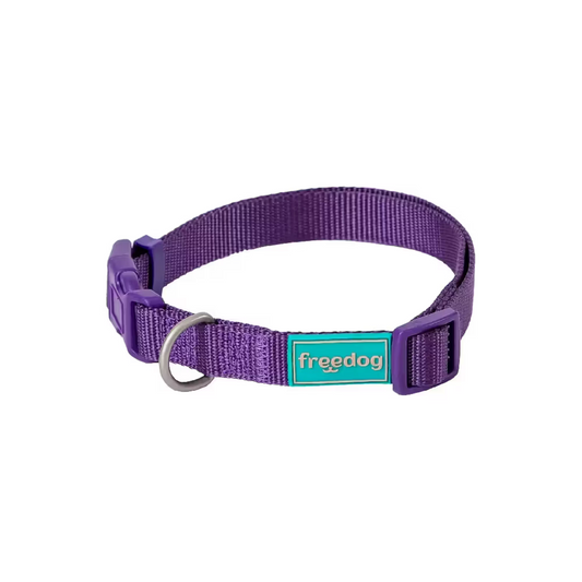 FREEDOG Collar Nylon Basic Lila 20 / 35 cm - Coleira para cão