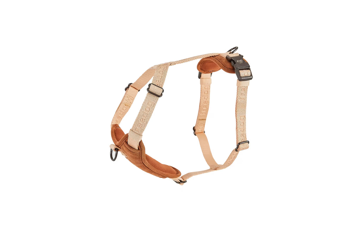 FREEDOG Arnes Linum Sand Beige 25 mm x 70 / 90 cm - Arnés para perro