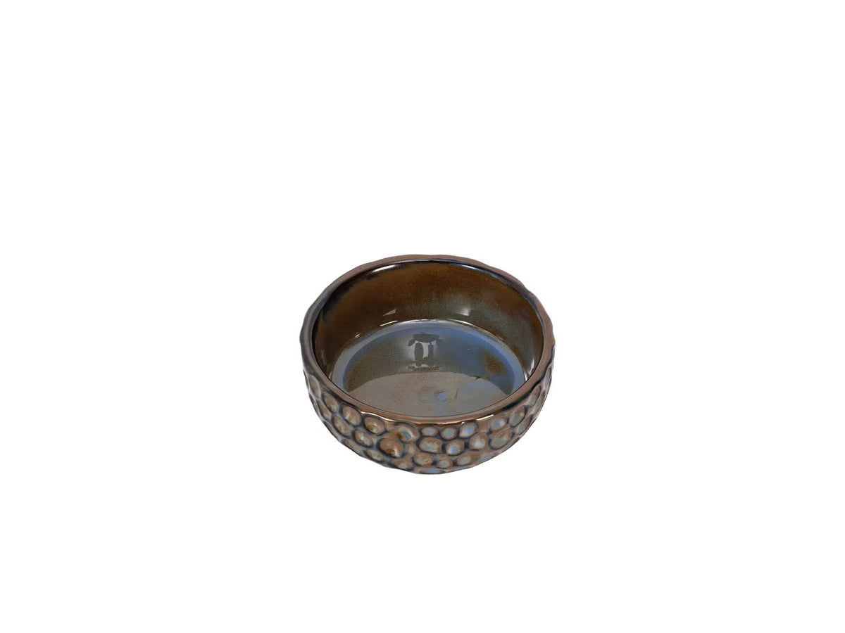 FREEDOG Bowl Moon Marron Handcrafted 12 x 12 x 5 cm - Dog bowl