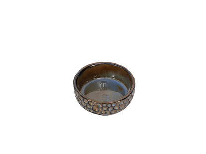 FREEDOG Bowl Moon Marron Handcrafted 12 x 12 x 5 cm - Dog bowl
