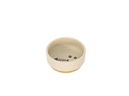 FREEDOG Bowl Cyllene Beige 14 x 14 x 5.5 cm - Dog bowl