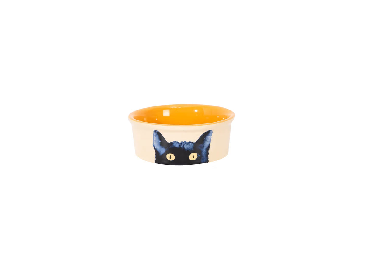 FREEDOG Bowl Black Cat Amarillo 10 x 10 x 4 cm - Comedero para gato