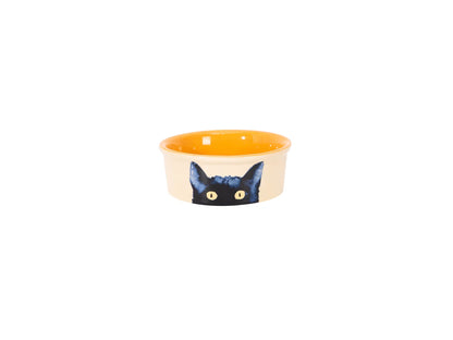 FREEDOG Bowl Black Cat Amarillo 10 x 10 x 4 cm - Comedero para gato
