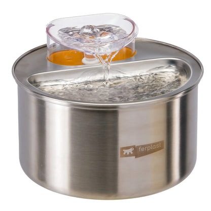 Ferplast Thebe Steel Fountain - Bebedouro para cão e gato