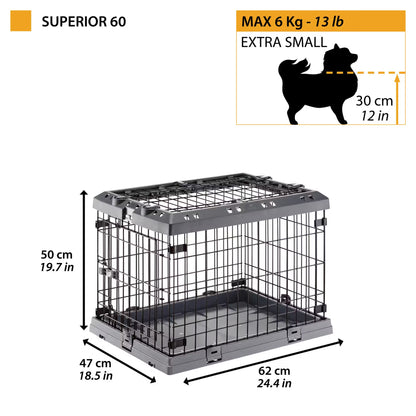 Ferplast Jaula Perro Superior 60 - Jaula para cão