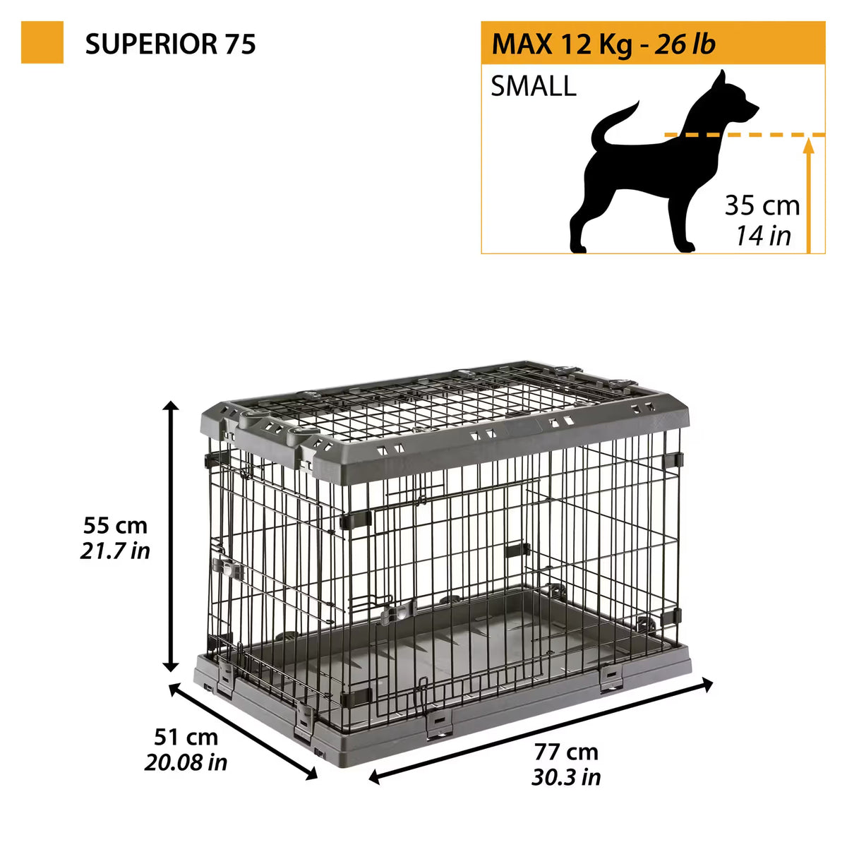 Ferplast Jaula Perro Superior 75 - Dog crate