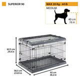 Ferplast Jaula Perro Superior 90 - Caseta para perro