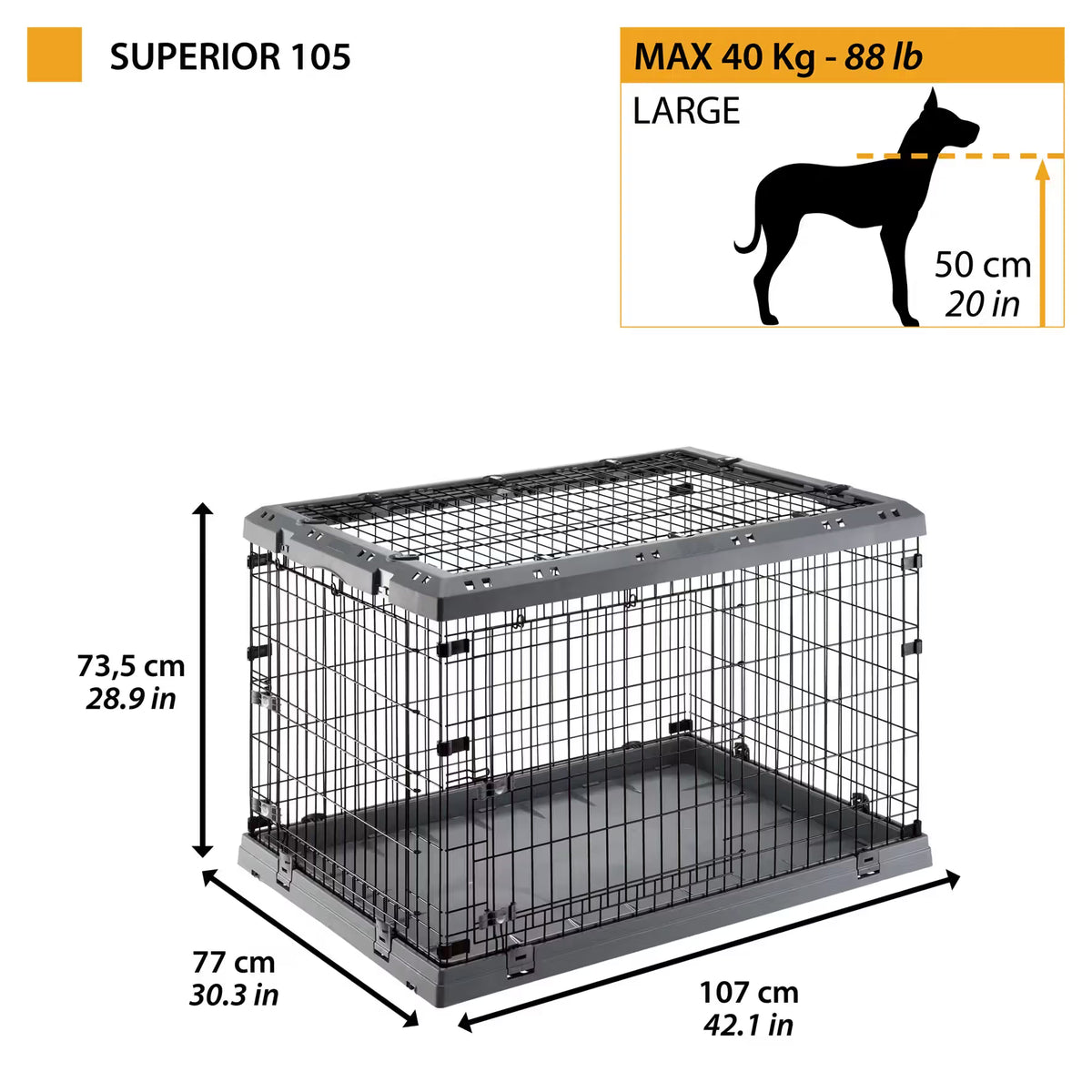 Ferplast Jaula Perro Superior 105 - Dog crate