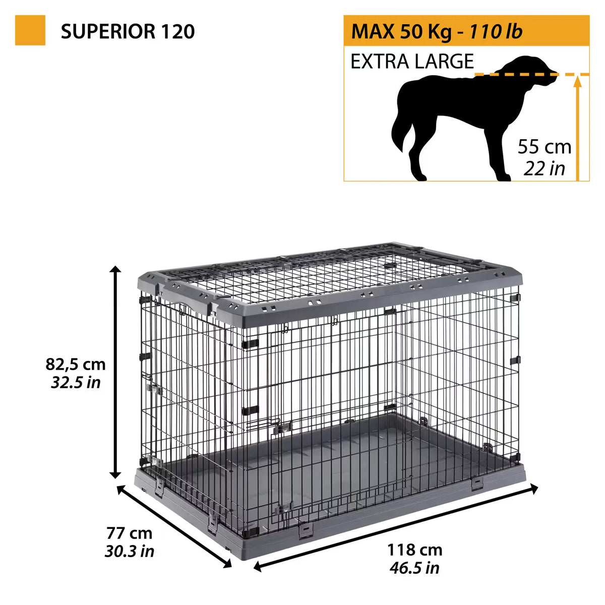 Ferplast Jaula Perro Superior 120 - Dog cage