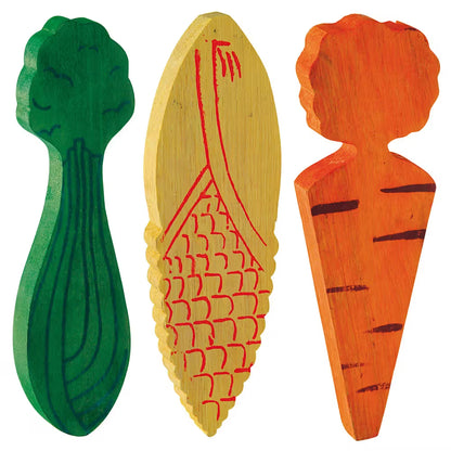 Ferplast Juguete Dental Verduras de Madera - Dental hygiene toy for rabbits