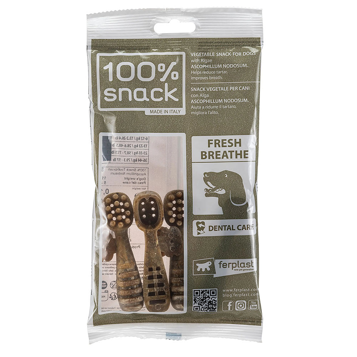 Ferplast Dental Snack Toothbrush Ascophyllum