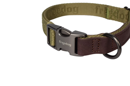 FREEDOG Collar Linum Green Forest 25 / 35 cm - Dog collar