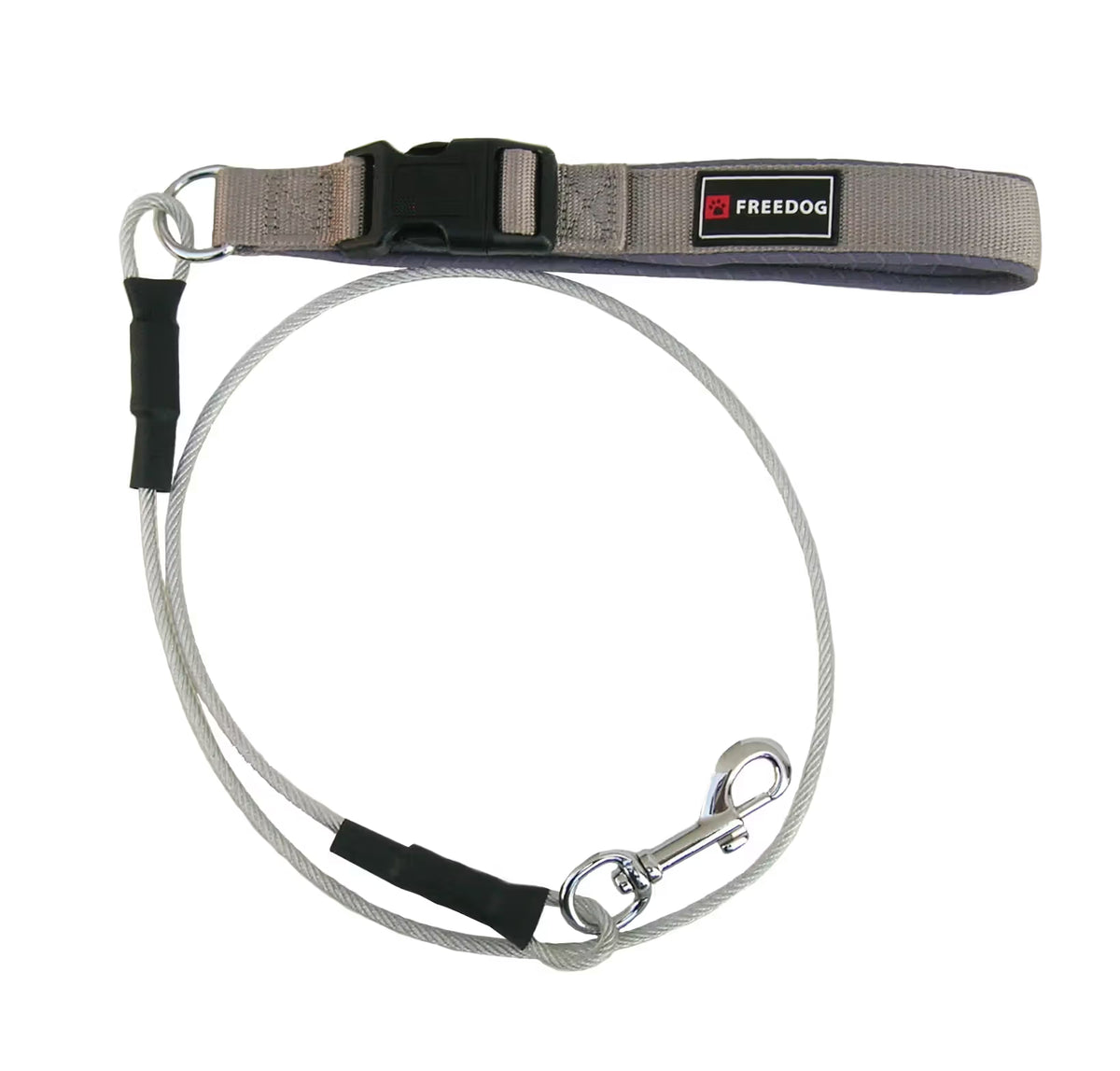 FREEDOG Correa Metal Anti-Mordida - Trela para cão anti-mordida