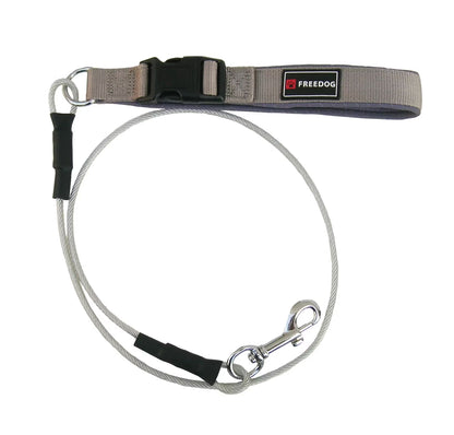 FREEDOG Correa Metal Anti-Mordida - Trela para cão anti-mordida