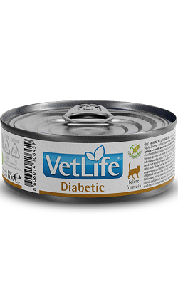 Ração Veterinária húmida para Gatos Farmina Vet Life Feline Diabetic | Wet (Lata) | 12 x 85 g