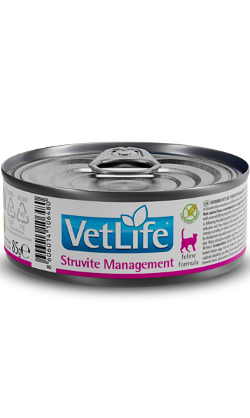 Ração Veterinária húmida para Gatos Farmina Vet Life Feline Struvite Management | Wet (Lata) | 12 x 85 g