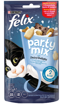 Biscoitos para Gatos Felix Party Mix Dairy Delights | 8 x 60 g