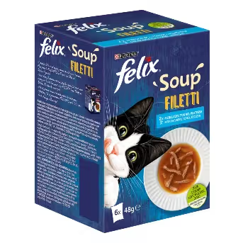 Felix Soup Filetti Gato Adulto Selección de Pescado - Comida húmeda para gato