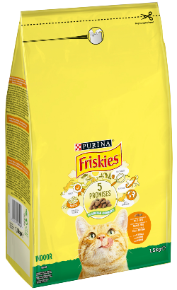 Ração para Gatos Friskies Gato Interior | Frango, Ervilhas e Salsa | 3 kg