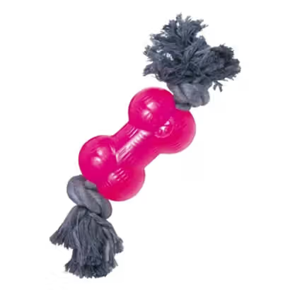 Gloria TPR Bone with Rope Dog Toy
