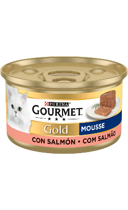 Alimento húmido para Gatos Gourmet Gold Mousse de Salmão | Wet (Lata) | 24 x 85 g