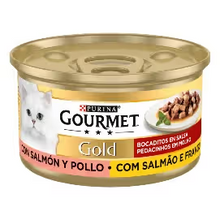 Gourmet Gold Gato Adulto Salmón y Pollo - Comida húmeda para gato