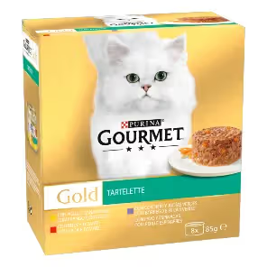 Gourmet Gold Tartelette Multipack Gato Adulto Frango, Vaca, Peru e Borrego - Ração húmida para gato