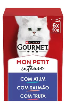 Gourmet Mon Petit Intense Gato Adulto e Sénior Peixes - Ração húmida para gato