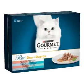 Gourmet Perle Duo Adult and Senior Cat Salmon and Cod - Wet cat food