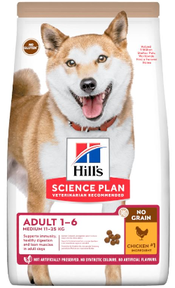 Ração para Cão Hills Science Plan Adult Medium No Grain with Chicken | 2,5 kg
