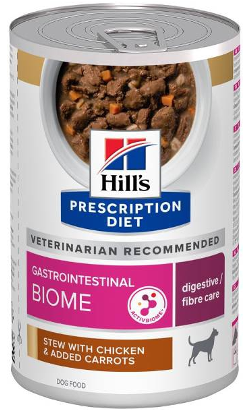 Ração Veterinária húmida para Cão Hills Prescription Diet Canine Gastrointestinal Biome Stew with Chicken & Vegetables| Wet (Lata) | 354 g