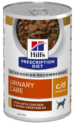 Ração Veterinária húmida para Cão Hills Prescription Diet Canine c/d Multicare Stew with Chicken & Vegetables| Wet (Lata) | 24 x 156 g