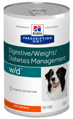 Ração Veterinária húmida para Cão Hills Prescription Diet Canine w/d | Wet (Lata) | 12 x 370 g
