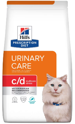 Ração Veterinária para Gatos Hills Prescription Diet Feline c/d Urinary Stress Ocean Fish | 3 kg