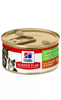 Hills Science Plan Cat Kitten and Mother Mousse Turkey and Chicken - Wet food for growing cats
