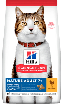 Ração para Gatos Hills Science Plan Mature Adult 7+ Cat with Chicken | 1,5 kg