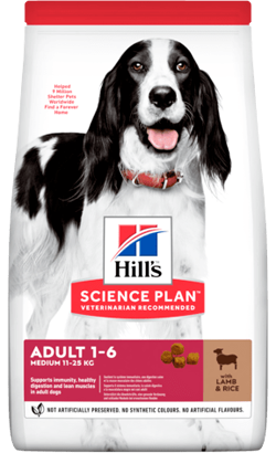 Ração para Cão Hills Science Plan Dog Medium Adult with Lamb & Rice | 14 kg