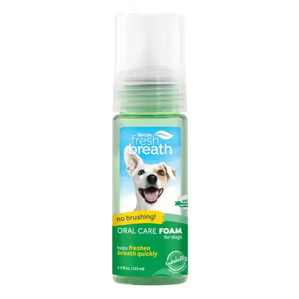Tropiclean Fresh Breath - Espuma de higiene dentária para cão