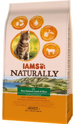 Ração para Gatos Iams Naturally Cat Adult Lamb & Rice | 700 g