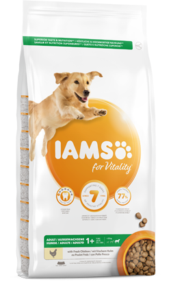 Ração para Cão Iams for Vitality Adult Large Breed Dog Food with Fresh Chicken | 3 kg